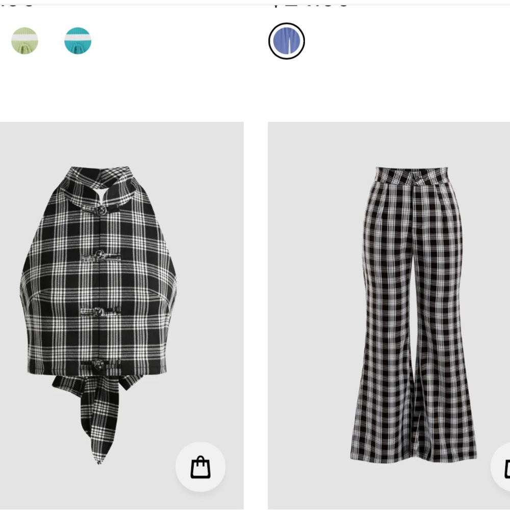Retro style plaid set
